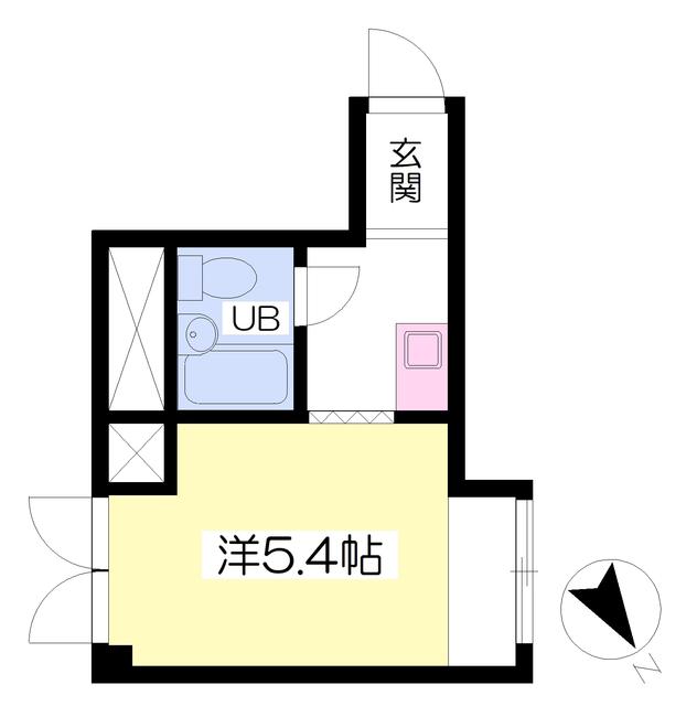 レジオン五橋(ワンルーム/3階)の間取り写真