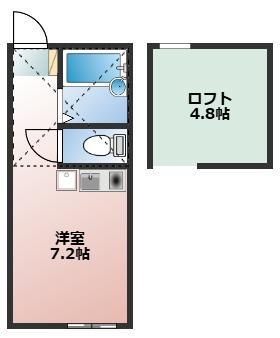 WELL-B横濱反町I(ワンルーム/2階)の間取り写真