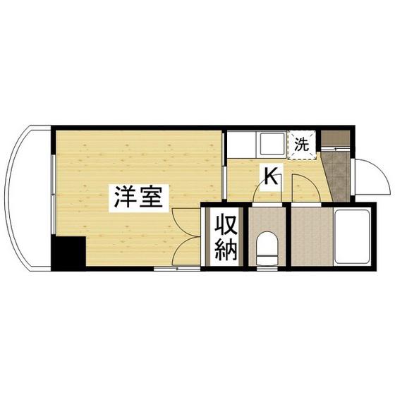 呉セントラルタワー(1K/7階)の間取り写真