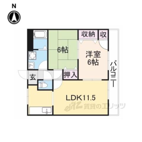サンシャイン橿原(2LDK/2階)の間取り写真