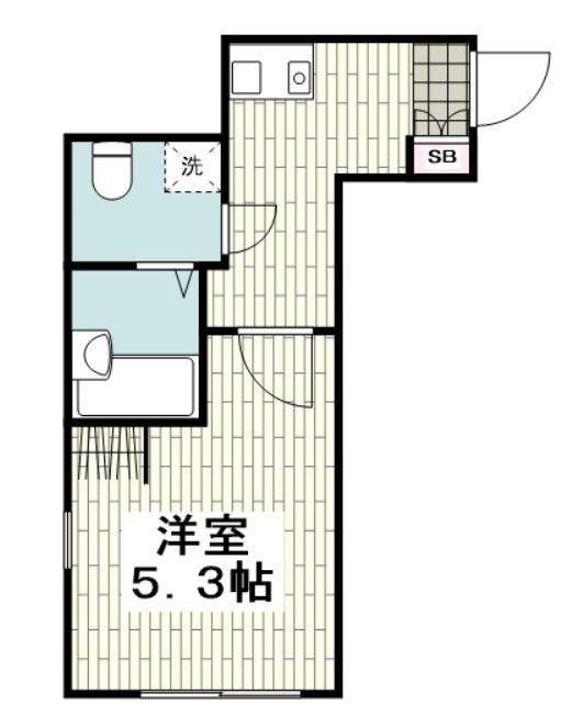 ブランボヌール本牧町(1K/3階)の間取り写真
