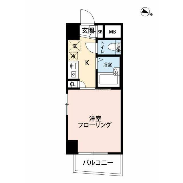 プレール学芸大学弐番館(1K/4階)の間取り写真