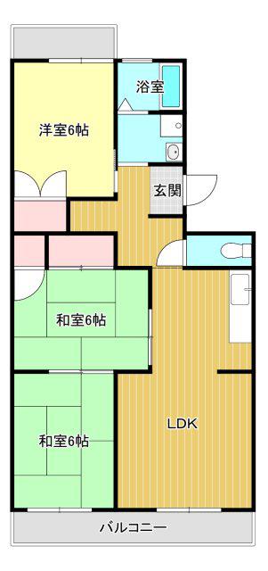 パークマンション(3LDK/1階)の間取り写真