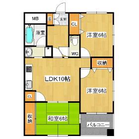 レオドール(3LDK/2階)の間取り写真