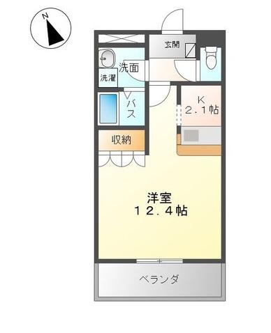 グレイスパレス(1K/1階)の間取り写真