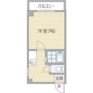 ラパンジール大国5(1K/4階)の間取り写真