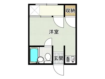 木原ハイツ(ワンルーム/1階)の間取り写真