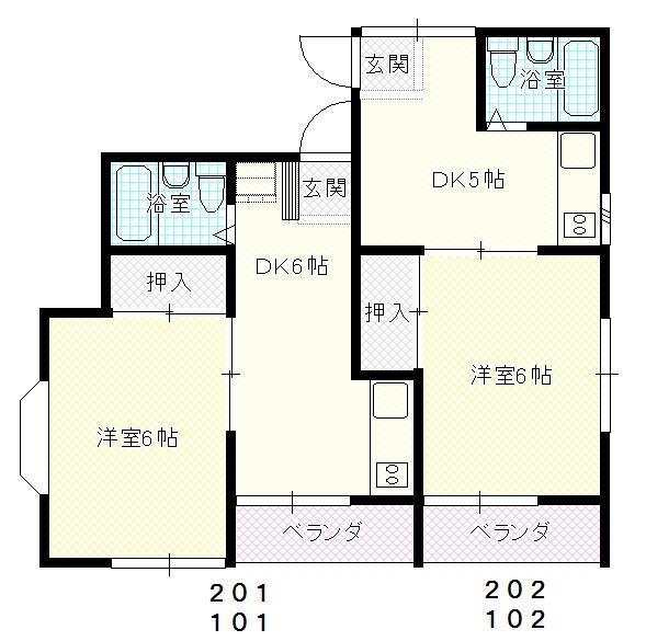 アリス神立(1DK/1階)の間取り写真