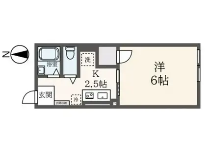 シティハイムいずみ(1K/1階)の間取り写真