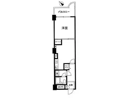 ライオンズヒルズ熱海(1DK/3階)の間取り写真