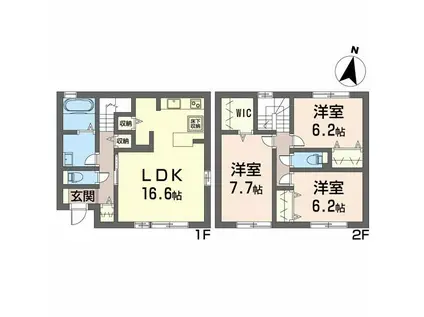 ルミエール学校町 A(3LDK)の間取り写真