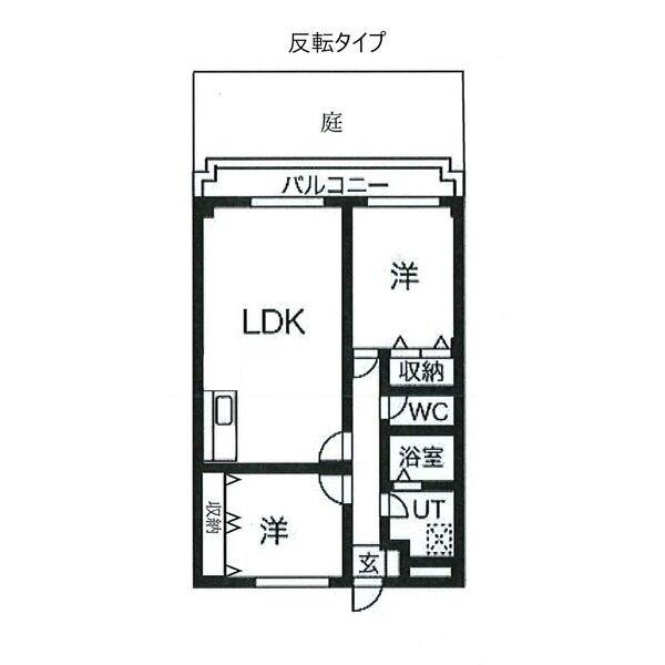 プラチナコート青山(2LDK/1階)の間取り写真