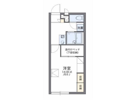 レオパレスプラスパー(1K/2階)の間取り写真