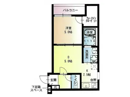 フジパレス兵庫須佐野I番館(1DK/1階)の間取り写真