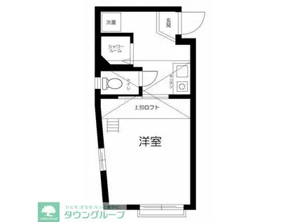 ヴィエント梶ヶ谷(1K/2階)の間取り写真