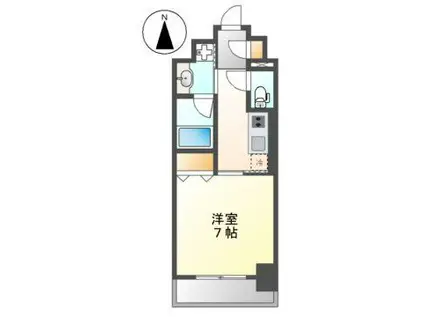 レジデンス東別院スクエアII(1K/13階)の間取り写真