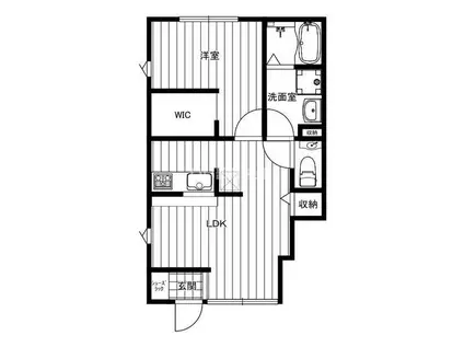 バレミックス辻堂(1LDK/1階)の間取り写真