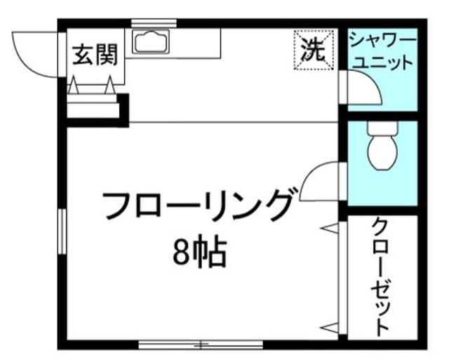 コーポナカムラ(ワンルーム/2階)の間取り写真