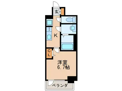 プレサンス新栄アーバンフロー(1K/15階)の間取り写真