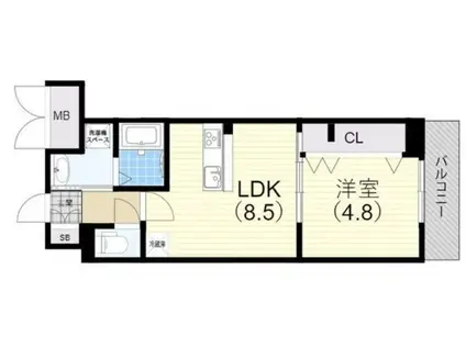 CORNER STONE(1LDK/4階)の間取り写真