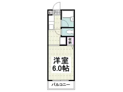 ロサコーポ(1K/3階)の間取り写真