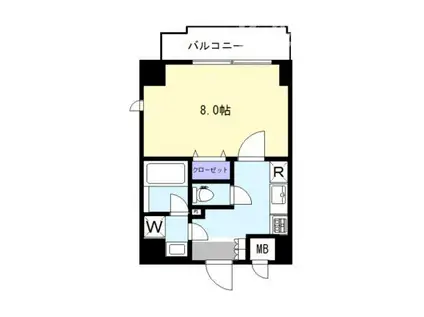 グラン ジュテ柏(1K/3階)の間取り写真