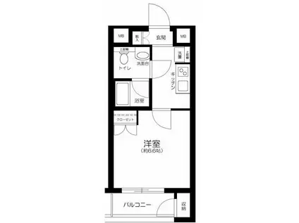 ADESSO SHIMURA UNIFORT DESIGN(1K/4階)の間取り写真