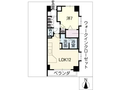 プレステージ川名(1LDK/3階)の間取り写真