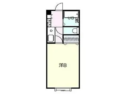 エクセル祐天寺(1K/2階)の間取り写真