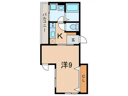 S APT.王居殿III(1K/2階)の間取り写真