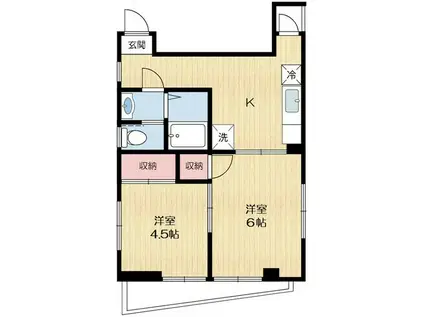 みづほコーポ(2K/3階)の間取り写真