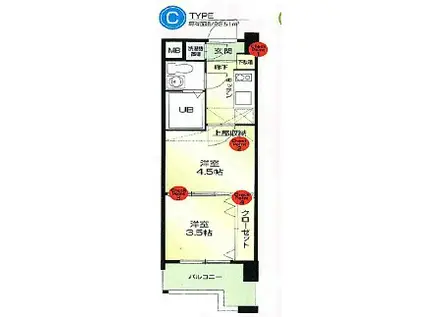 NO55WES.PROJECT博多(2K/11階)の間取り写真