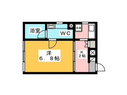 ハレノソラ(1K/3階)の間取り写真