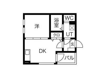 ハーモニーテラス高道町III(1DK/3階)の間取り写真