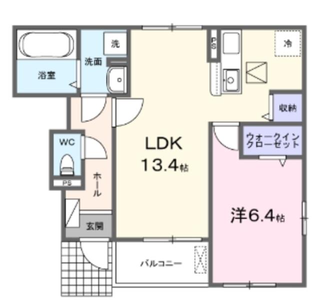 カーサ リアン(1LDK/1階)の間取り写真