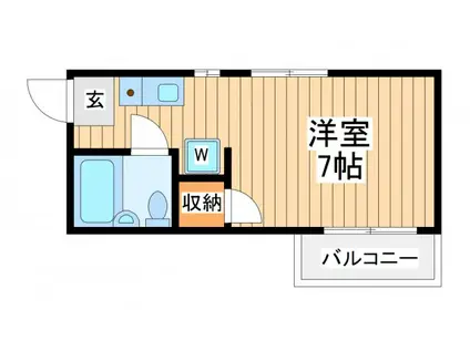 ワイエムコーポ宮崎台(ワンルーム/1階)の間取り写真