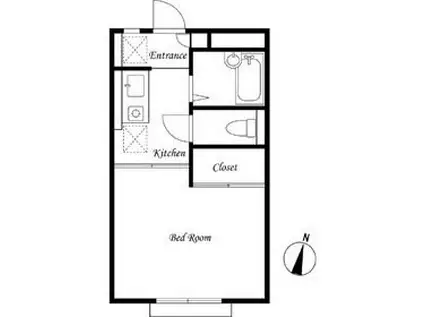 フジハイツ7号館(1K/1階)の間取り写真