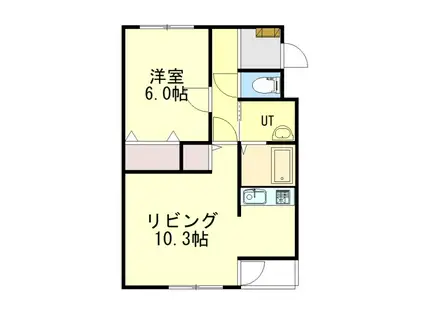 カーサ・プラシード(1LDK/1階)の間取り写真