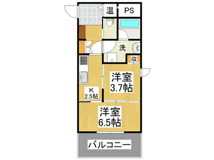 レジデンス高宮(2K/1階)の間取り写真