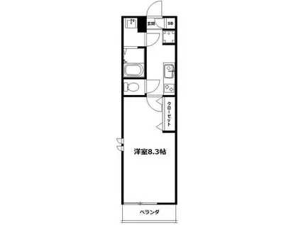 メゾンプレジール(1K/2階)の間取り写真