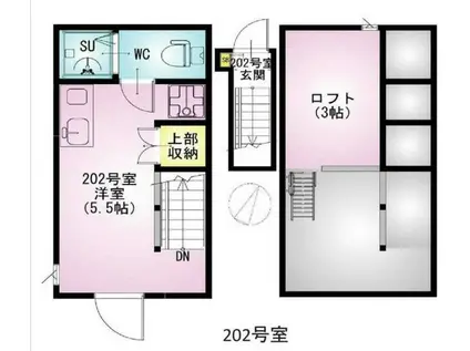 VILLEST 巣鴨(ワンルーム/2階)の間取り写真