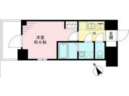 エスリード神戸ハーバークロス駅 徒歩2分(1K/9階)の間取り写真