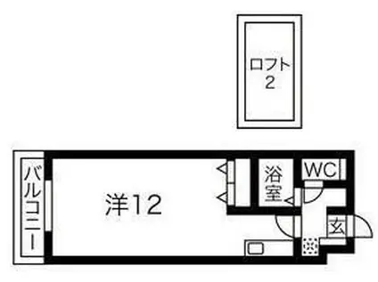 メイ・テラッセ中島丁(ワンルーム/5階)の間取り写真
