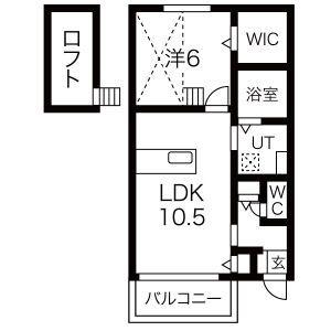 日光ビル(1LDK/1階)の間取り写真