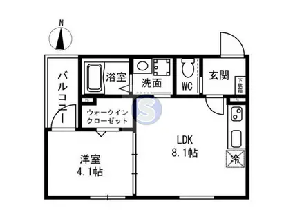 F ASECIA CANALE(1LDK/3階)の間取り写真
