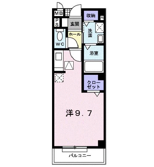 リフレ東百舌鳥B棟(1K/1階)の間取り写真