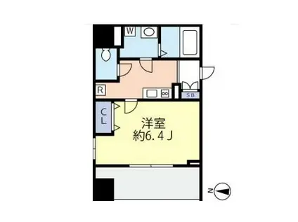 グランヴァン住吉駅前(1K/4階)の間取り写真