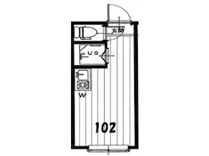 アーバンプレイス落合IV(ワンルーム/1階)の間取り写真