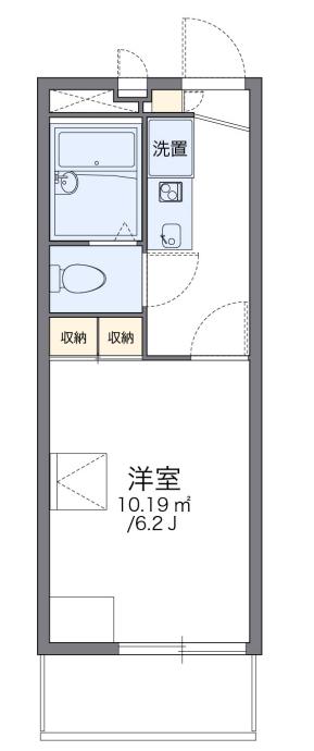 高幡マンション(1K/2階)の間取り写真
