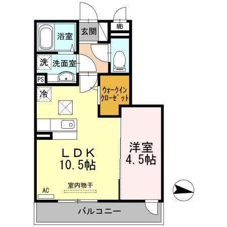 シャンドリエ(1LDK/1階)の間取り写真